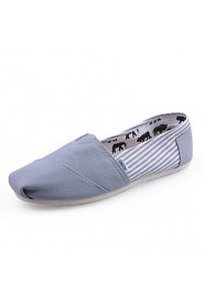 Women's/Men's/Lovers' Shoes Canvas Flat Heel Comfort Loafers Outdoor/Office & Career/Casual Black/Blue/Red/Gray