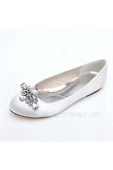 Women's Wedding Shoes Round Toe Flats Wedding/Party & Evening Black/Blue/Pink/Purple/Ivory/White/Silver