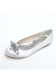 Women's Wedding Shoes Round Toe Flats Wedding/Party & Evening Black/Blue/Pink/Purple/Ivory/White/Silver