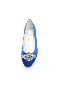 Women's Wedding Shoes Round Toe Flats Wedding/Party & Evening Black/Blue/Pink/Purple/Ivory/White/Silver