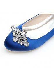 Women's Wedding Shoes Round Toe Flats Wedding/Party & Evening Black/Blue/Pink/Purple/Ivory/White/Silver