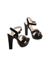 Women's Shoes Stiletto Heel Platform Sandals Office & Career/Dress Black/Pink/Beige