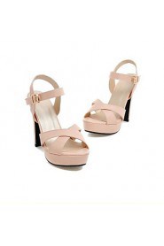 Women's Shoes Stiletto Heel Platform Sandals Office & Career/Dress Black/Pink/Beige