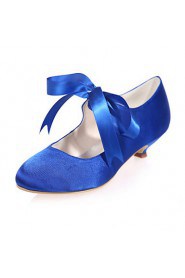 Women's Wedding Shoes Round Toe Heels Wedding / Party & Evening Black / Blue / Red / Ivory / White / Silver / Champagne