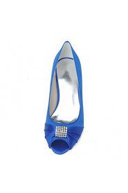 Women's Wedding Shoes Heels/Peep Toe Heels Wedding/Party & Evening Black/Blue/Pink/Purple/Red/Ivory/White/Silver