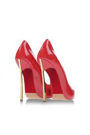 Women's Shoes Patent Leather Stiletto Heel Heels / Pointed Toe Heels Party & Evening / Dress / Casual Red