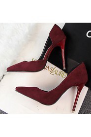 Women's Shoes Velvet Stiletto Heel Heels Pumps/Heels Dress/Casual Black/Blue/Green/Pink/Purple/Red/Burgundy