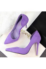 Women's Shoes Velvet Stiletto Heel Heels Pumps/Heels Dress/Casual Black/Blue/Green/Pink/Purple/Red/Burgundy