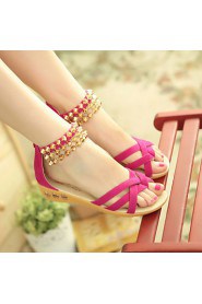 Women's Shoes Heel Wedges / Heels / Toe Ring Sandals / Heels Outdoor / Dress / Casual Black / Blue / Pink/628