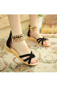 Women's Shoes Heel Wedges / Heels / Toe Ring Sandals / Heels Outdoor / Dress / Casual Black / Blue / Pink/628