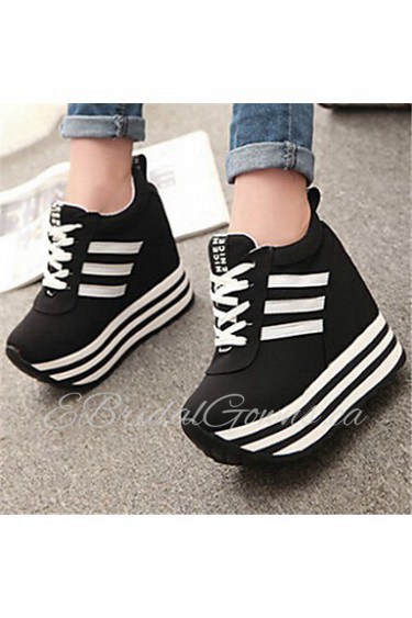 Women's Shoes Flat Heel Round Toe Fashion Sneakers Casual Black/Red/White