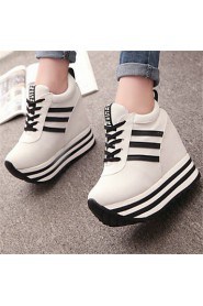 Women's Shoes Flat Heel Round Toe Fashion Sneakers Casual Black/Red/White