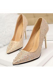 Women's Shoes Pumps Sweet Elegant Glitters Stiletto Heel Comfort / Pointed Toe Heels Office & Career / Dress