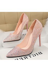 Women's Shoes Pumps Sweet Elegant Glitters Stiletto Heel Comfort / Pointed Toe Heels Office & Career / Dress