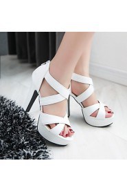 Women's Shoes Chunky Heel Platform/Open Toe Sandals Party & Evening/Dress Black/Pink/Purple/Beige