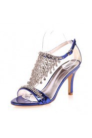 Women's Wedding Shoes Open Toe Sandals Wedding / Party & Evening Black / Blue / Silver / Gold