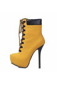 Women's Shoes Platform Round Toe Stiletto Heel Ankle Boots