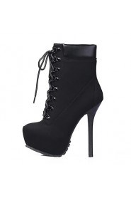 Women's Shoes Platform Round Toe Stiletto Heel Ankle Boots