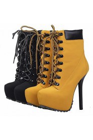 Women's Shoes Platform Round Toe Stiletto Heel Ankle Boots