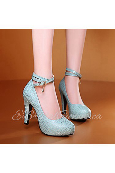 Women's Shoes Heel Heels / Platform Heels Office & Career / Dress / Casual Blue / Pink / White/725-1