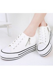 Women's Shoes Flat Heel Round Toe Fashion Sneakers Casual Black/Blue/Red/White