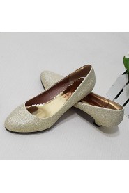 Women's Shoes Glitter Kitten Heel Heels Pumps/Heels Wedding/Outdoor/Dress/Casual Silver/Gold