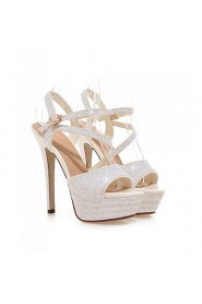 Women's Shoes Customized Materials Stiletto Heel Heels / Peep Toe / Platform Sandals Wedding / Party & Evening