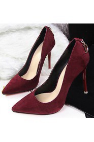 Women's Shoes Velvet Stiletto Heel Heels Pumps/Heels Party & Evening/Dress/Casual Black/Blue/Green/Red/Khaki