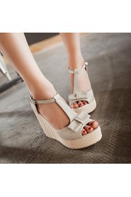 Women's Shoes Heel Wedges / Heels / Peep Toe / Platform Sandals / Dress / Casual Yellow / Pink / Beige/668