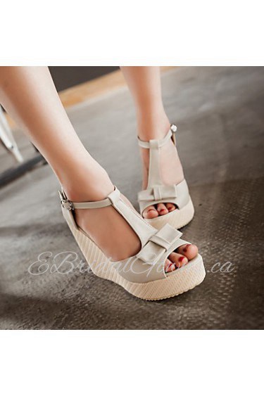 Women's Shoes Heel Wedges / Heels / Peep Toe / Platform Sandals / Dress / Casual Yellow / Pink / Beige/668