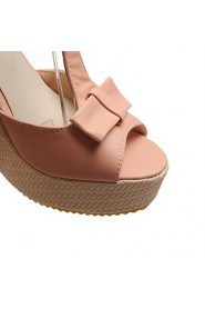 Women's Shoes Heel Wedges / Heels / Peep Toe / Platform Sandals / Dress / Casual Yellow / Pink / Beige/668