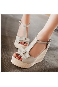 Women's Shoes Heel Wedges / Heels / Peep Toe / Platform Sandals / Dress / Casual Yellow / Pink / Beige/668