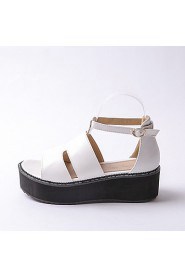 Women's Shoes Platform Platform / T-Strap / Creepers Sandals Outdoor / Dress / Casual Black / Red / White