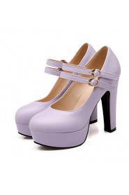 Women's Shoes Stiletto Heel Heels/Platform/Round Toe Pumps/Heels Office & Career/Dress Green/Pink/Purple/Beige