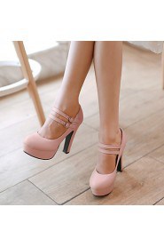 Women's Shoes Stiletto Heel Heels/Platform/Round Toe Pumps/Heels Office & Career/Dress Green/Pink/Purple/Beige