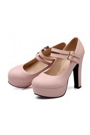 Women's Shoes Stiletto Heel Heels/Platform/Round Toe Pumps/Heels Office & Career/Dress Green/Pink/Purple/Beige