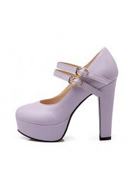 Women's Shoes Stiletto Heel Heels/Platform/Round Toe Pumps/Heels Office & Career/Dress Green/Pink/Purple/Beige