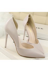 Women's Shoes Leatherette Stiletto Heel Heels Heels Casual Black / Yellow / Pink / Red / White / Gray