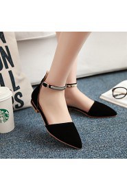 Women's Shoes Leatherette Flat Heel Pointed Toe Flats Outdoor / Dress / Casual Black / Red / Almond