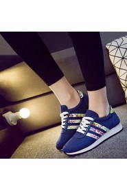 Women's Shoes Fabric Floral Low Heel Comfort Fashion All Match Flange Sneakers Outdoor / Casual