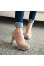 Women's Chunky Heel Round Toe Pumps/Heels Shoes (More Colors)