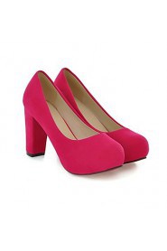 Women's Chunky Heel Round Toe Pumps/Heels Shoes (More Colors)