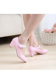 Women's Shoes Heel Heels / Round Toe Heels Outdoor / Dress / Casual Black / Yellow / Pink / Beige