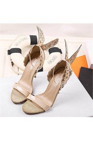 Women's Shoes Stiletto Heel Heels Sandals Outdoor/Dress Purple/Gold/Beige