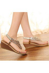 Women's Shoes Open Toe Wedge Heel Sandals with Rhinestone Shoes More Colors available