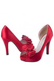 Women's Wedding Shoes Heels/Peep Toe/Platform Heels Wedding/Office & Career/Dress/Casual/Party & Evening Black/Red/White