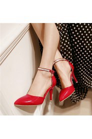 Women's Shoes Stiletto Heel Round Toe Pumps/Heels Outdoor/Office & Career/Casual Pink/Red/White