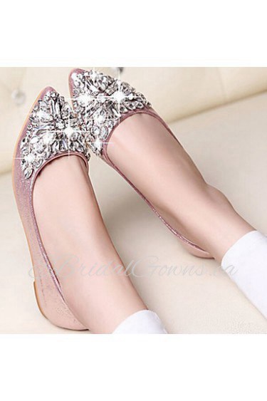 Women's Shoes Flat Heel Comfort/Closed Toe Flats Casual Pink/Silver/Gold