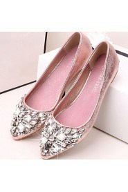 Women's Shoes Flat Heel Comfort/Closed Toe Flats Casual Pink/Silver/Gold