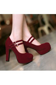 Women's Shoes Heel Heels / Platform Heels Office & Career / Dress / Casual Black / Blue / Red / Beige